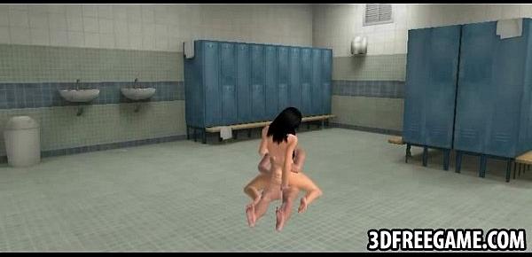  Theyve never met and now they fuck in the shower in 3d